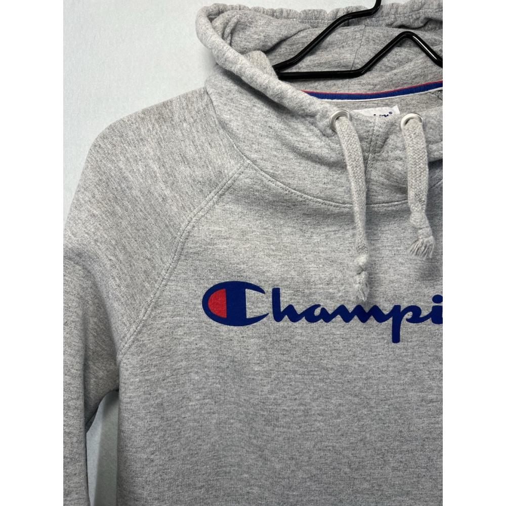 Champion Women's PowerBlend Grey Fleece Hoodie with Logo in Script Size XS - Picture 3 of 13